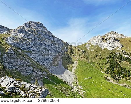 Alpine Peaks Of Esel And Rosegg In The Swiss Mountain Range Of Pilatus And In The Emmental Alps, Alp