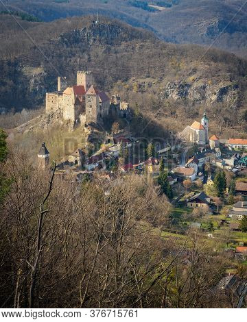 Hardegg, The Smallest Town In Lower Austria With Its Castle In Early Spring