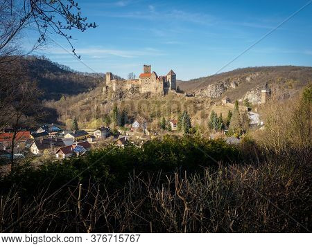 Hardegg, The Smallest Town In Lower Austria With Its Castle In Early Spring