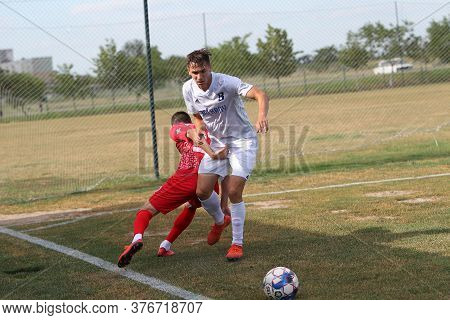 Odessa, Ukraine - Fight Of The First League Football Clubs At The Ukrainian Championship. Fc Balkany