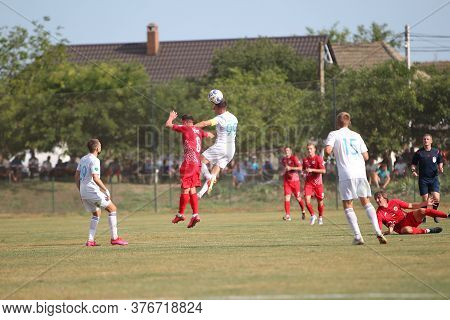 Odessa, Ukraine - Fight Of The First League Football Clubs At The Ukrainian Championship. Fc Balkany
