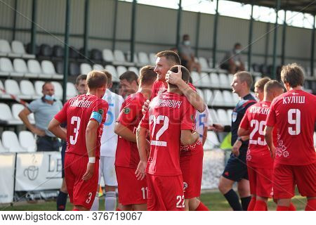 Odessa, Ukraine - Fight Of The First League Football Clubs At The Ukrainian Championship. Fc Balkany