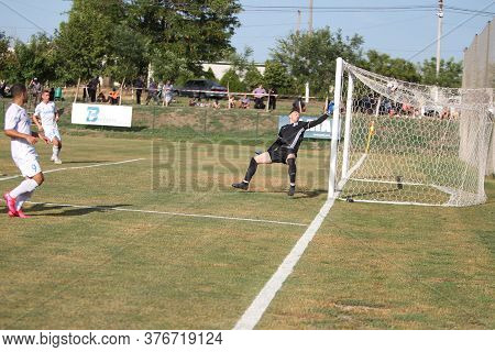 Odessa, Ukraine - Fight Of The First League Football Clubs At The Ukrainian Championship. Fc Balkany