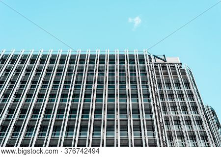 Madrid, Spain - July 12, 2020: Modern Office Buildings In Azca Business Area Of Madrid