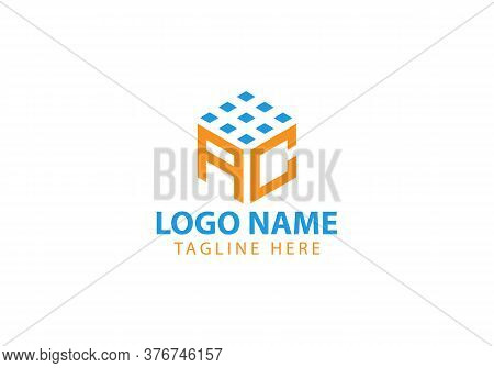 Business Corporate Letter Ac Logo Design Vector.letter Ac Cube Logo Vector Template. Letter Ac Logo 
