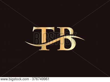 Water Wave Tb Logo Vector. Tb Letter Modern Business Logo. Abstract Letter Tb Logo Design.