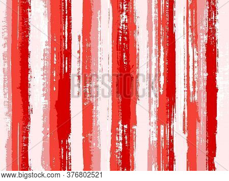 Watercolor Strips Seamless Vector Background. Torn Paper Effect Ethnic Design. Parellel Gouache Vert