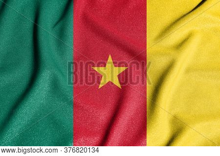 National Flag Of The Cameroon. The Main Symbol Of An Independent Country. Flag Of Cameroon.