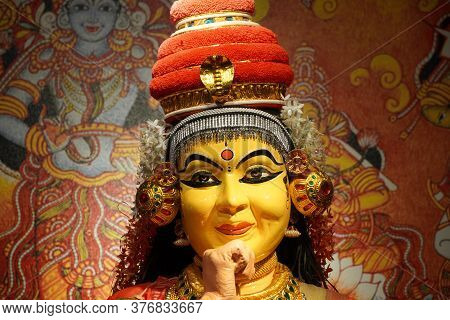 Close Up Of A Wax Figure Of Beautiful Indian Girl Dancing Classical Traditional Indian Dance Mohiniy