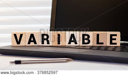 Variable Word Made With Building Blocks, Concept