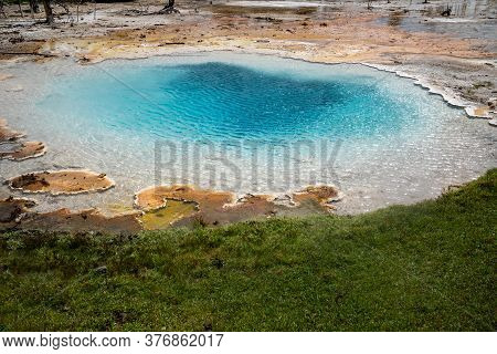 Liberty Spring, A Hot Spring Geothermal Pool In The Fountain Paint Pot Trail Area Of Yellowstone Nat