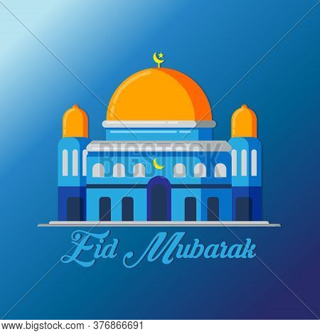 Vector Illustration,banner Or Poster Of Islamic Holiday Eid Al Adha Mubarak. Islamic Holiday Eid Al 