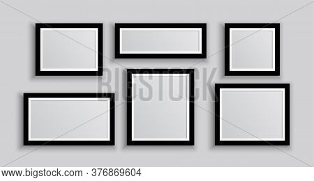Six Wall Photo Frames In Different Sizes