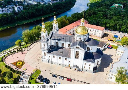 Vitebsk, Belarus - July 20, 2019 - Top View Of The Holy Spirits Women's Monastery Of The Vitebsk Dio