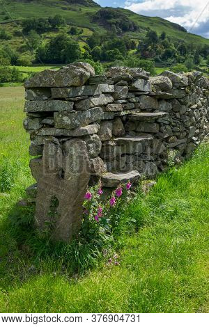Wild Flowers Are Left To Bloom In Meadow Land On The Floor Of Langdale Valley