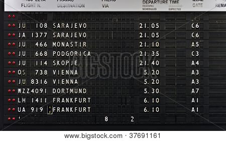 Aeroporto Depeartures exibição