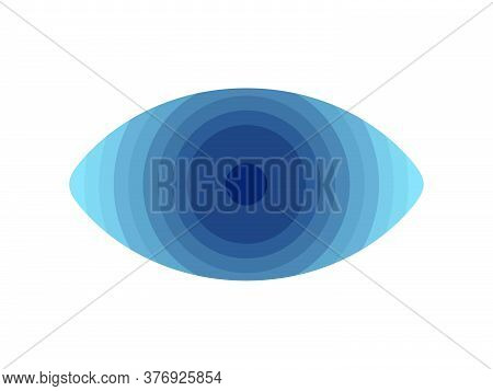 Eye Logo. Modern Design, Color Transition / Gradient.
Abstract, Vector Illustration Of Blue On White