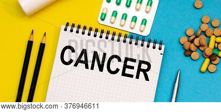 Treatment Word, Cancer Word With Medical Concepts And Medical Equipment