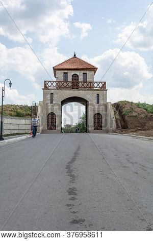 Moldova, Bender - May 18, 2019: Entrance To The Alexander Nevsky Park Near The Bendery Fortress