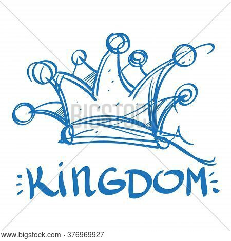 Crown Logo Sketch. Element For Infographics In The Hand Drawing Style.