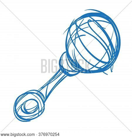 Childrens Toy Rattle Sketch. The Elements For Infographics With A Hand-drawing Style.