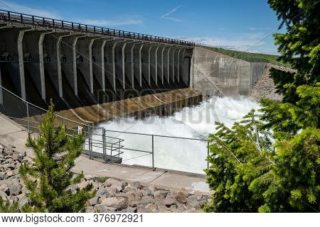 Jacskon Lake Dam And Reservior In Grand Teton National Park Wyoming