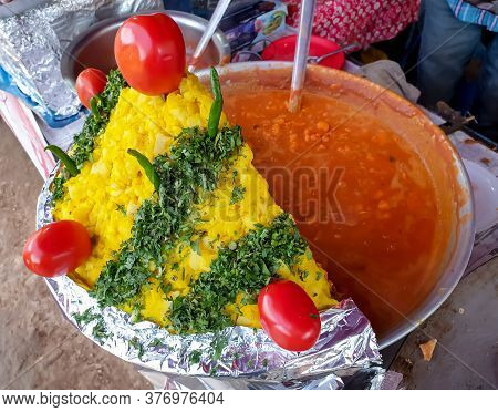 Indian Street Food: Photo Of Aaloo Chana In Indian Sweet Shop