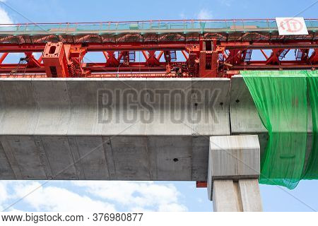 Construction Site Of Sky Train Bangsue-rangsit