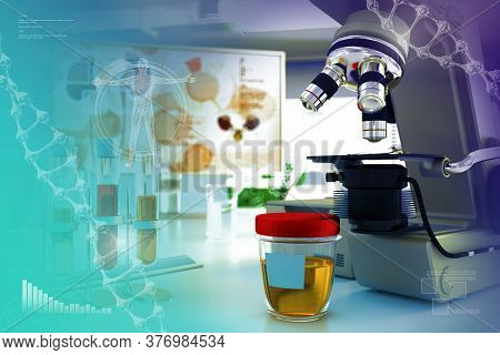 Urine Sample Test For Ketones Or Protein In Urine Proteinuria - Test Tubes In Modern Pollution Study