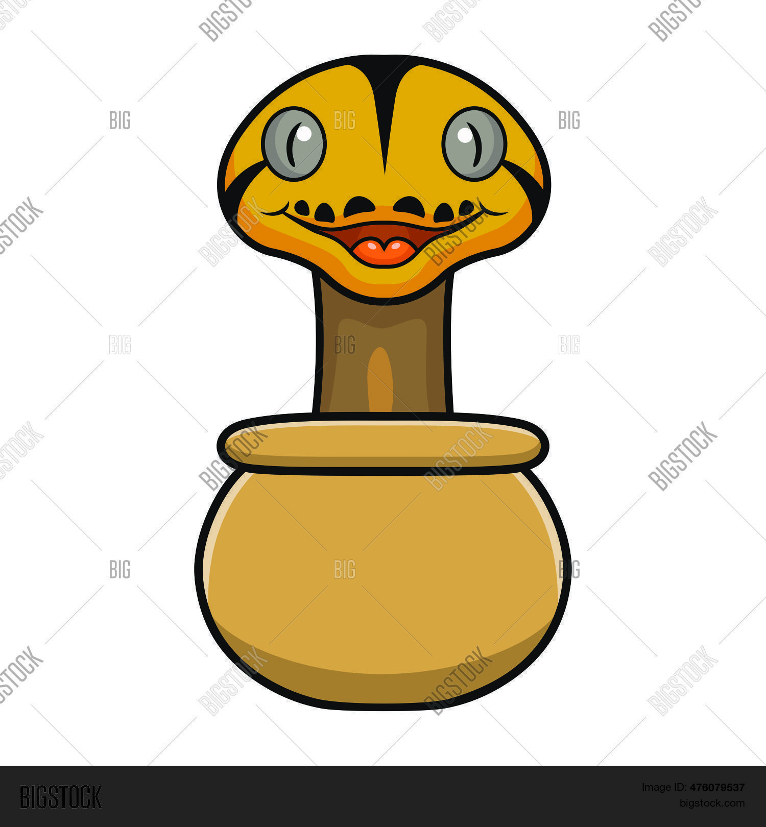 Golden Python Draw Vector Illustration Vector & Photo (Free Trial) | Bigstock