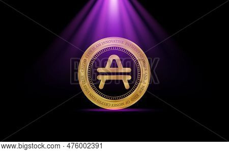 Amp Virtual Currency Image. 3d Illustrations. Amp Coin Logo