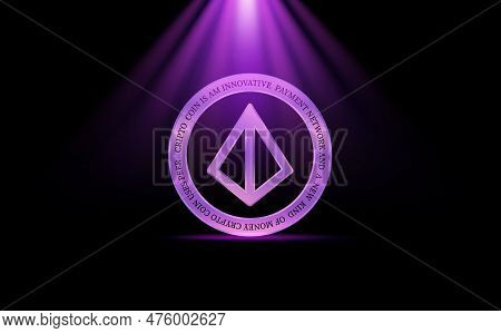 Loopring-lrc Virtual Currency Images. 3d Illustrations. Lrc Coin Logo
