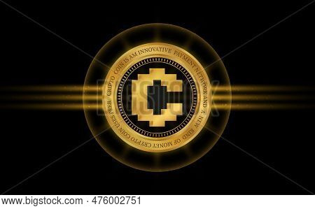 Image Of Convex Finance-cvx Virtual Currency. 3d Illustration
