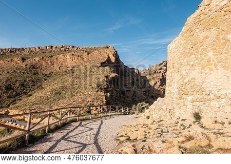 Sierra Helada Nature Park, Benidorm, Spain. Mediterranean Sea Coast Landscape With Cliffs Of Mountai