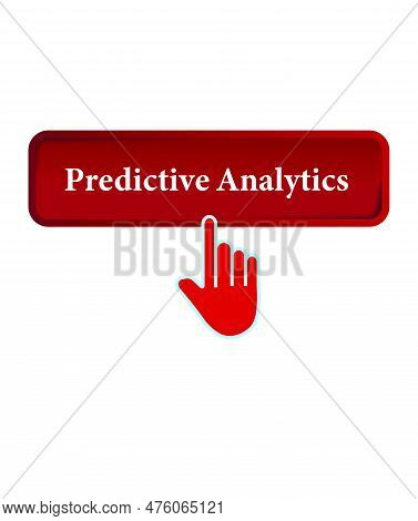 Predictive Paralytics  Click Rectangle Design, Finger Pressing Button Symbol Isolated On Black Backg