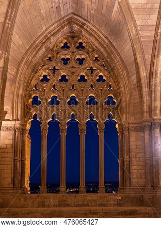Cathedral Of St. Mary Of La Seu Vella Is The Former Cathedral Church Of The Roman Catholic Diocese O