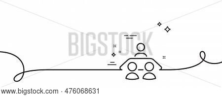Interview Job Line Icon. Continuous One Line With Curl. Business Management Sign. Human Resources Sy