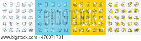 Vector Icons Set Of Engineering Documentation, Rainy Weather And Cursor Line Icons Pack For Web With