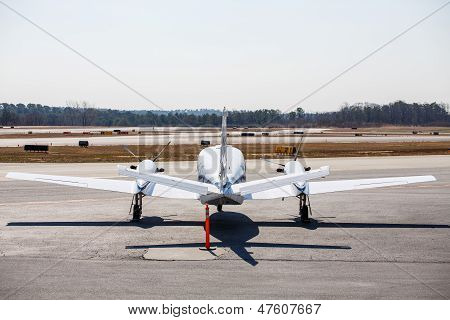 Weiße Prop von hinten