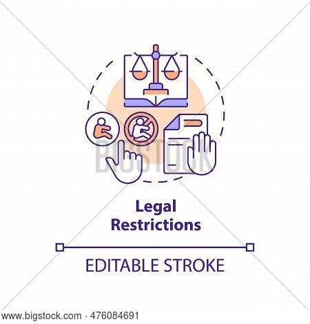 Legal Restrictions Concept Icon. Abortion Law. Human Pregnancy. Women Empowerment. Pro Choice. Repro
