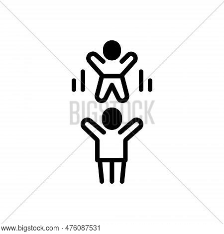 Black Solid Icon For Trust Belief Faith Confidence Reliance Certitude Bounce
