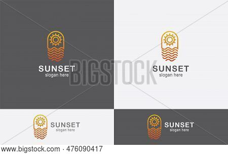 Sunset Creative Logo Design Vector Art Eps