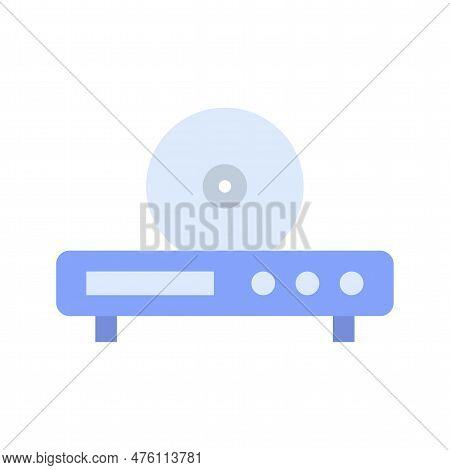 Disc Player Icon Vector Image. Suitable For Mobile Application Web Application And Print Media.