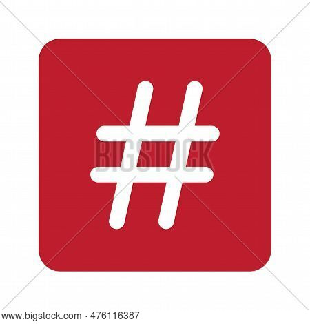Keycap Number Sign Icon Vector Image. Suitable For Mobile Application Web Application And Print Medi