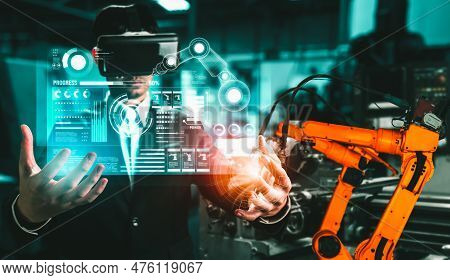 Advanced Robot Arm System For Digital Industry And Factory Robotic Technology . Automation Manufactu