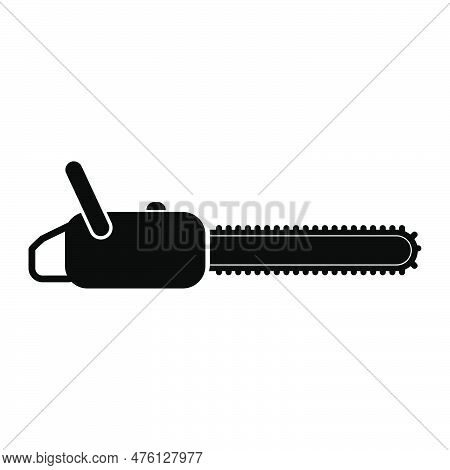 Chain Saw Icon,vector Illustration. Vector Chain Saw Icon Illustration Isolated On White Background.