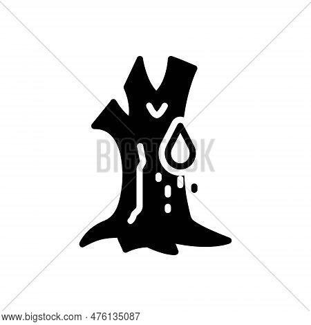 Black Solid Icon For Sap Fluid Plant-fluid Vital Fluid Plant Juice Secretion Liquor Liquid