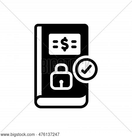 Black Solid Icon For Certain Security Book Absolutely Sure Fixed Confirmed