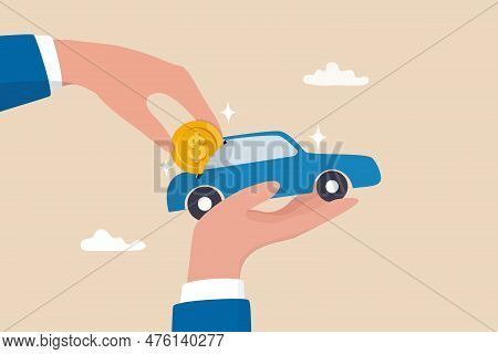 Car Leasing Or Car Loan, Borrow Money To Buy New Car, Rental Or Auto Maintenance Cost, Debt, Purchas
