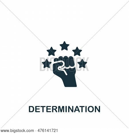 Determination Icon. Monochrome Simple Sign From Challenges Collection. Determination Icon For Logo, 